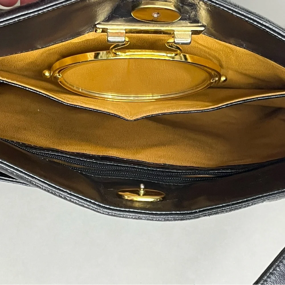 Lou Taylor vintage 1960s purse with mirror and attached coin purse